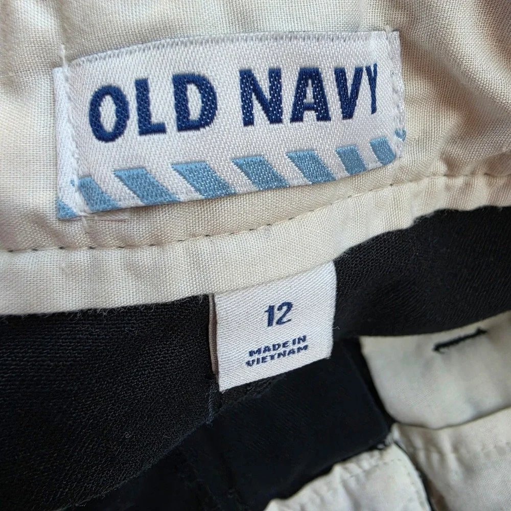 Old Navy NWT Boys Black Cargo Shorts Regular Cotton Twill 952932-04-1 Size 12